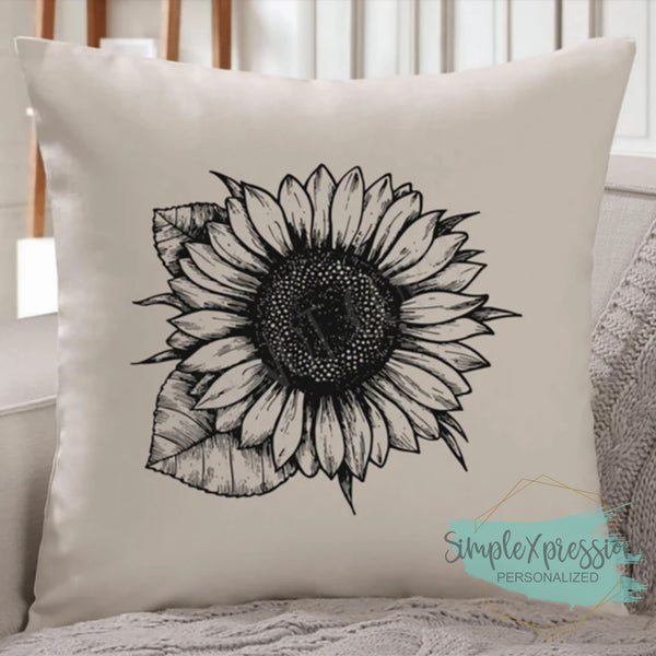 Sunflower pillow cover