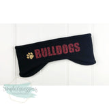 Bulldogs Glitter Fleece Headband- Black