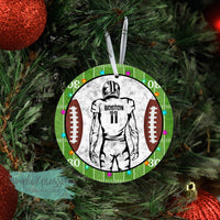 Personalized Football- aluminum ornament