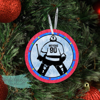 Personalized Hockey Goalie- aluminum ornament