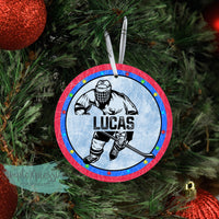 Personalized Hockey- aluminum ornament