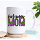 90s Rainbow Hot Mess Mom Mug