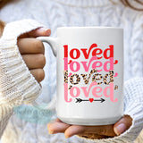 Loved Valentines Stacked Mug