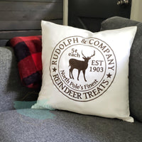 Reindeer Treats pillow cover