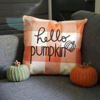 Hello Pumpkin pillow cover